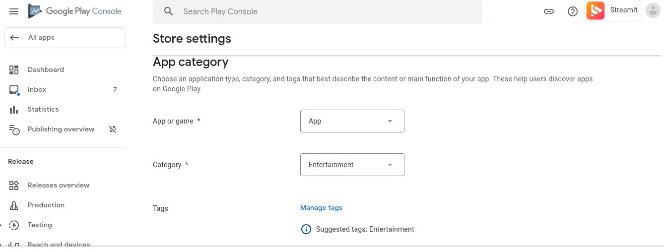 App Type & Category App Type & Category