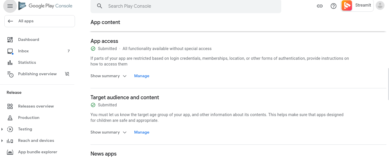 the Content rating the Content rating