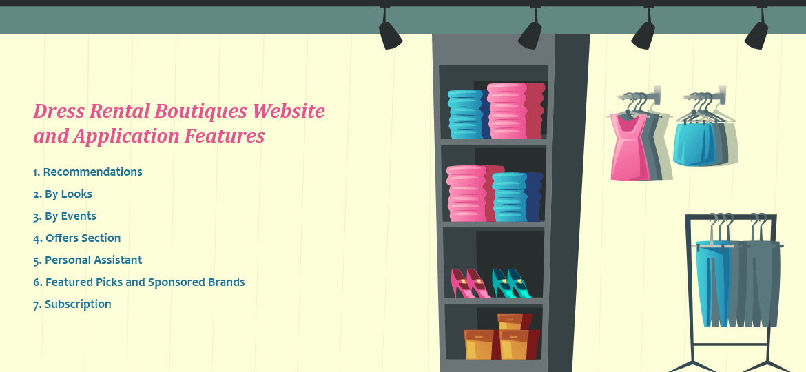 Dress Rental Boutiques Website and Application Features Dress Rental Boutiques Website and Application Features